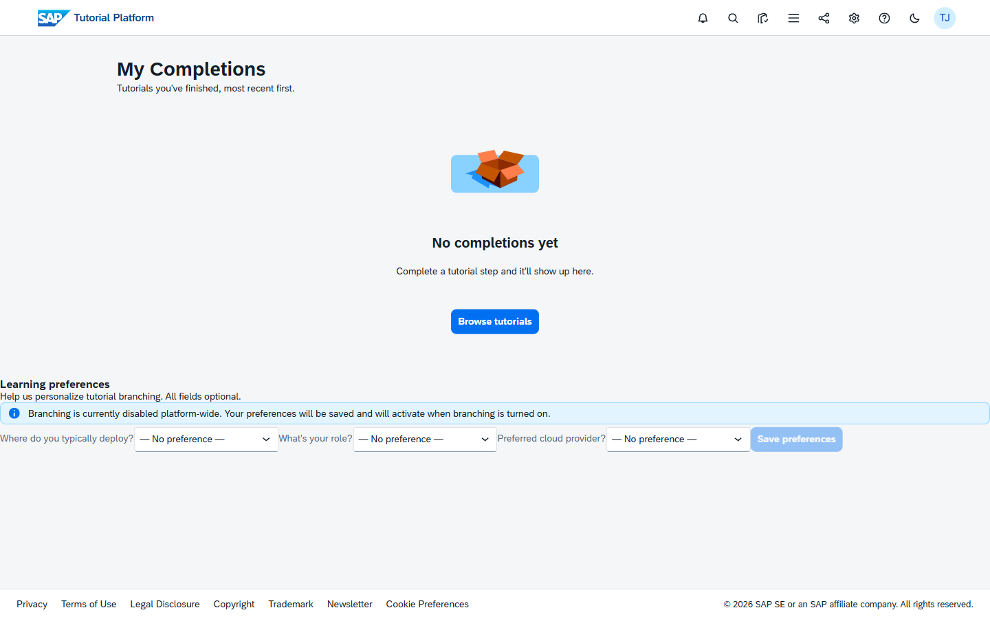/me/ profile page — top-of-page card with user avatar, "Recent Activity" timeline below it showing the last 10 tutorial events with icons and timestamps